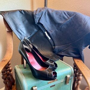 Nine West Vintage Leather Skirt - Black - 12